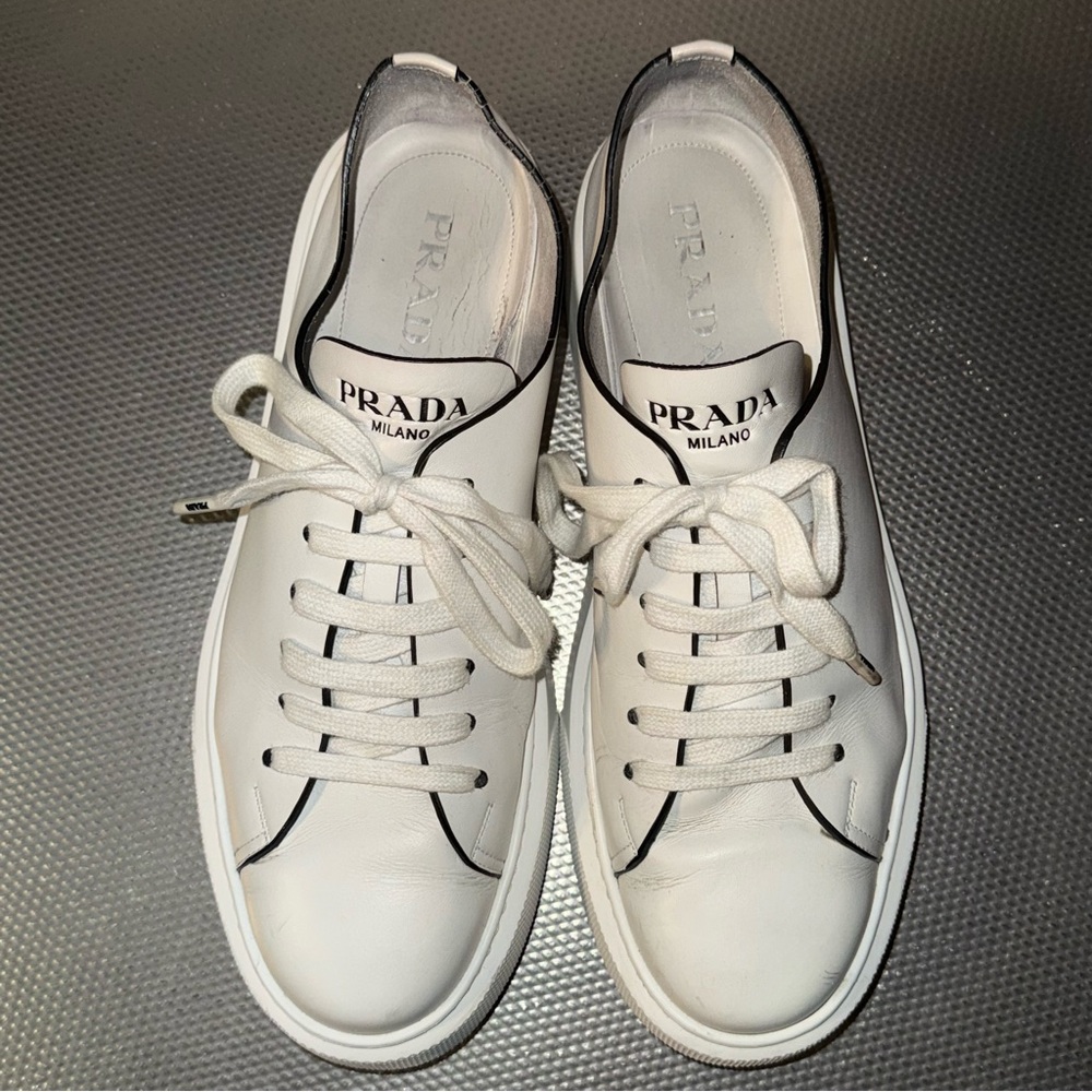 Prada white chunky sole sneaker - Picture 1 of 8